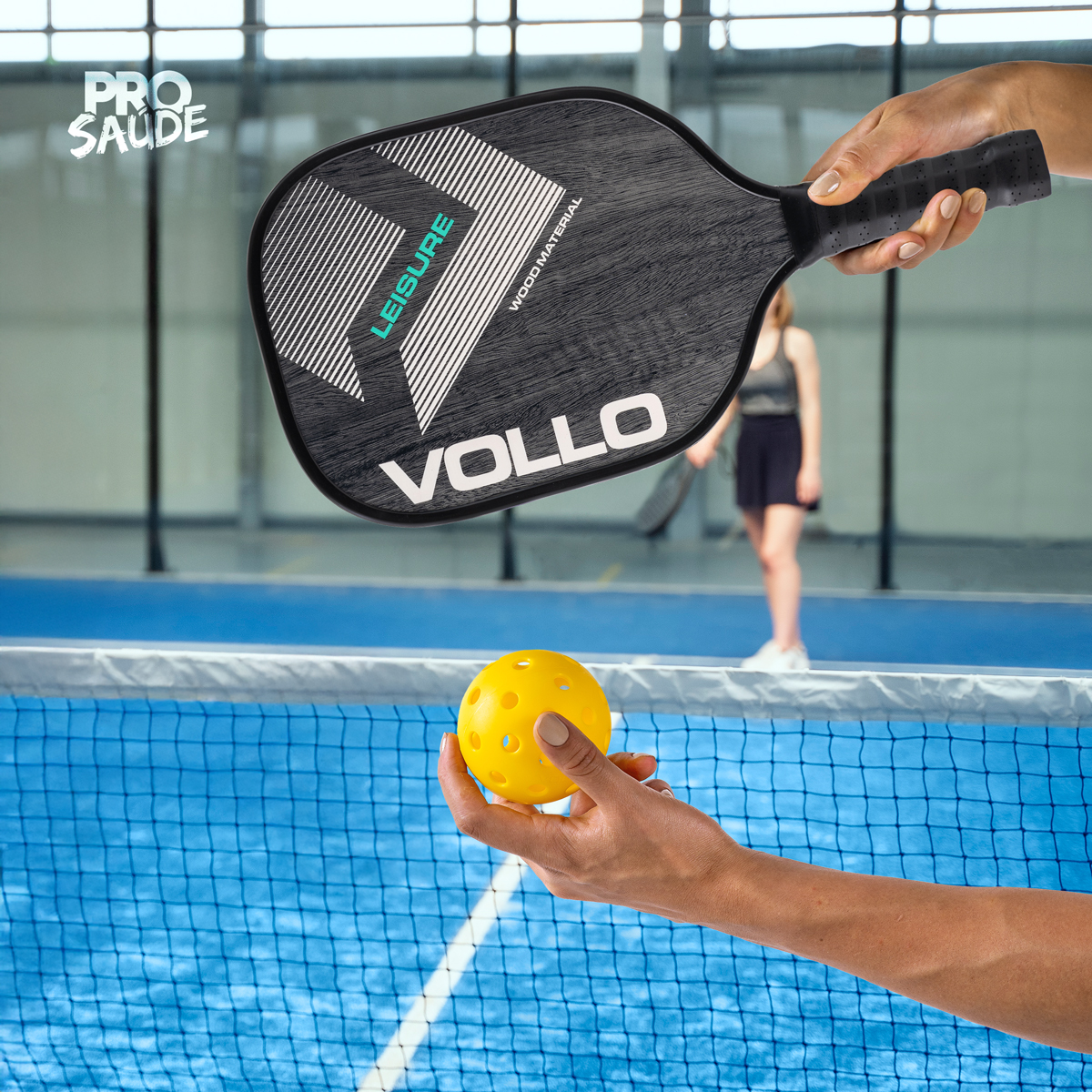 Kit Pickleball Lazer 2 Raquetes 4 Bolas e...