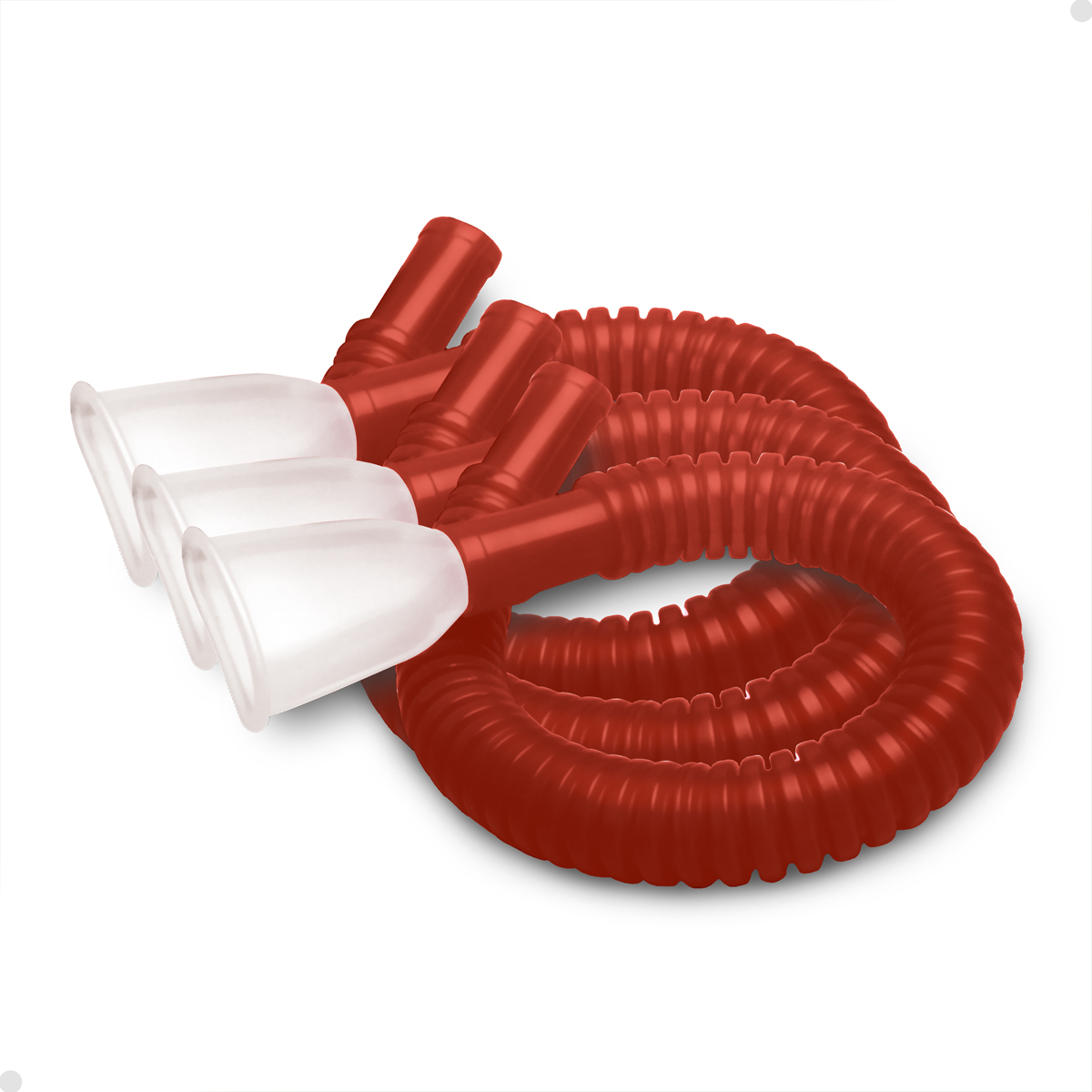 MANGUEIRA E BOCAL PARA RESPIRON VERMELHO ...