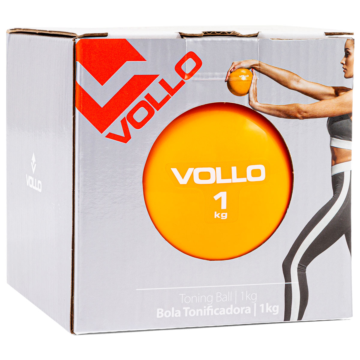 Bola Tonificadora 1kg Vollo Laranja Tonin...